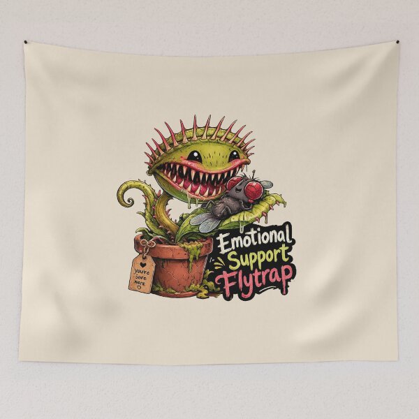 Item preview, Emotional Support Flytrap Cute Horror Sticker designed and sold by YuliaHulia.