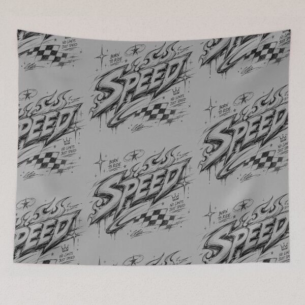 Item preview, SPEED Retro Racing Typography | Y2K Streetwear Sketch Design designed and sold by J&J's Creation.
