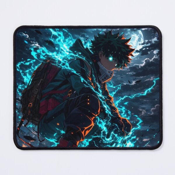 Item preview, Electric Anime Hero Poster – Lightning Power Manga Style Wall Art, Dark Shonen Inspired Decor for Gamers & Anime Fans designed and sold by Dyan4.
