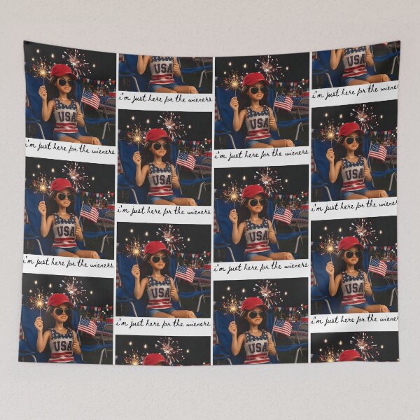 Item preview, I’m Just Here For The Weiners Funny 4th Of July Barbie Inspired Patriotic designed and sold by b3ida-zl.
