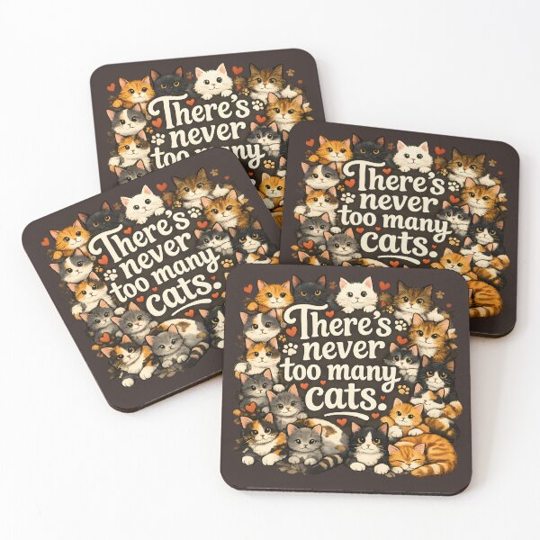 Item preview, There’s Never Too Many Cats – Cute Kittens Lover Design designed and sold by blankTeeShirt.