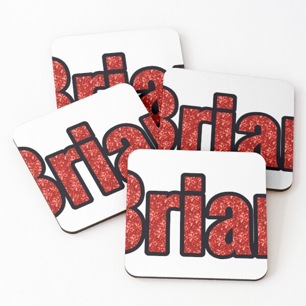 Item preview, Brian Boy Name Red Rhinestone Texture designed and sold by TheIconSmith.
