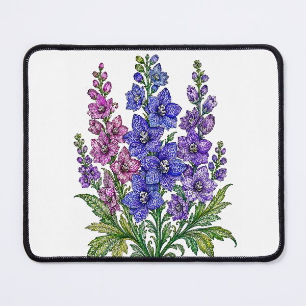 Item preview, Intricate Larkspur - July Birth Flower designed and sold by PaintedbyCarol.