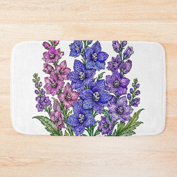 Item preview, Intricate Larkspur - July Birth Flower designed and sold by PaintedbyCarol.