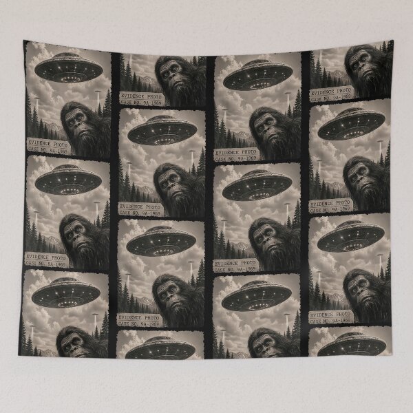 Item preview, Bigfoot UFO Evidence Photo Vintage Cryptid Alien Conspiracy designed and sold by b3ida-zl.