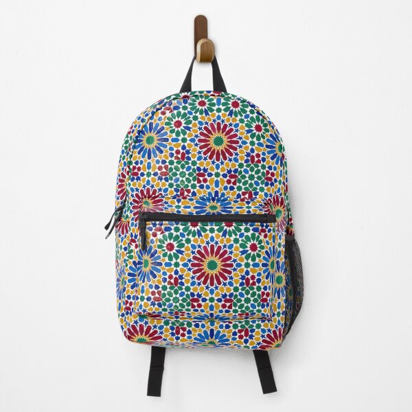 Item preview, Artistic Moroccan Zellige Colorful Geometric Mosaic designed and sold by SplashTastic.