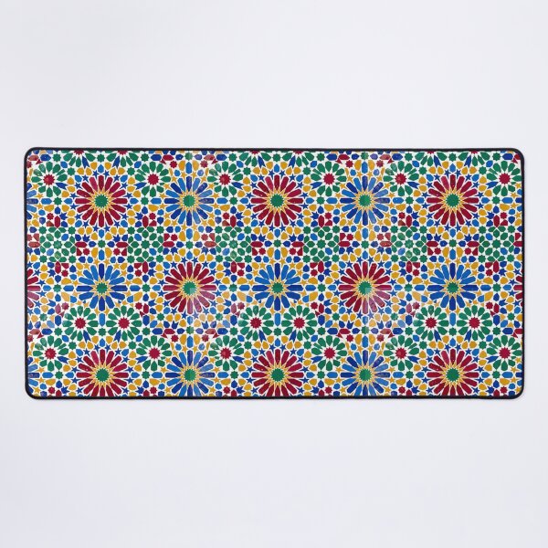 Item preview, Artistic Moroccan Zellige Colorful Geometric Mosaic designed and sold by SplashTastic.