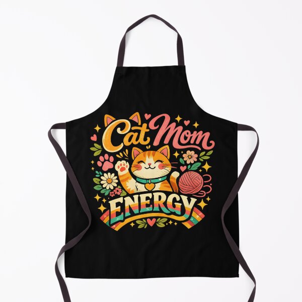 Item preview, Cat Mom Energy – Cute Retro Kitty Lover Design designed and sold by blankTeeShirt.