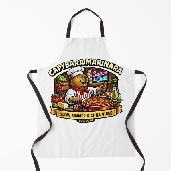 Item preview, Capybara Marinara Funny Pasta Chef designed and sold by octozap.