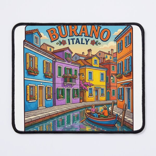 Item preview, Burano Italy Canal Houses Sticker Souvenir Summer Edition designed and sold by Imaginarium of Chaos falcon88 .
