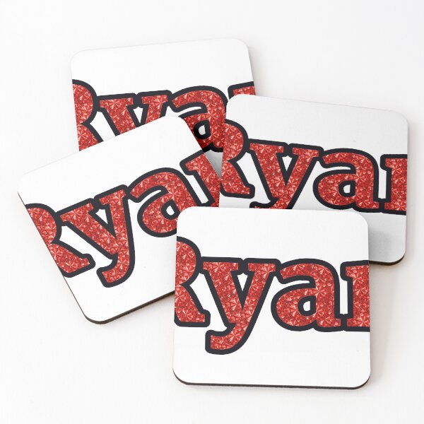 Item preview, Ryan Boy Name Red Rhinestone Texture designed and sold by TheIconSmith.