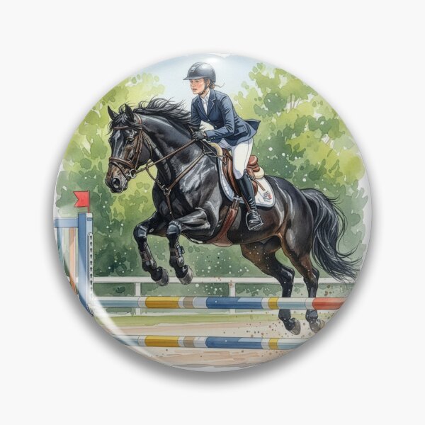 Item preview, Elegant Show Jumping Horse Art designed and sold by Rutvain.