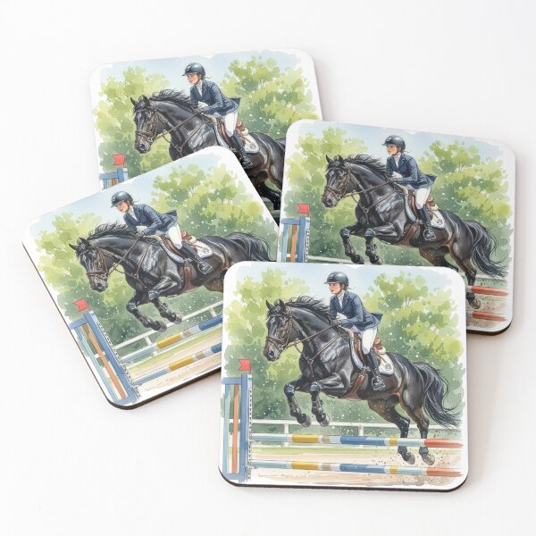 Item preview, Elegant Show Jumping Horse Art designed and sold by Rutvain.