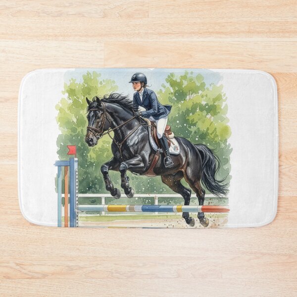 Item preview, Elegant Show Jumping Horse Art designed and sold by Rutvain.