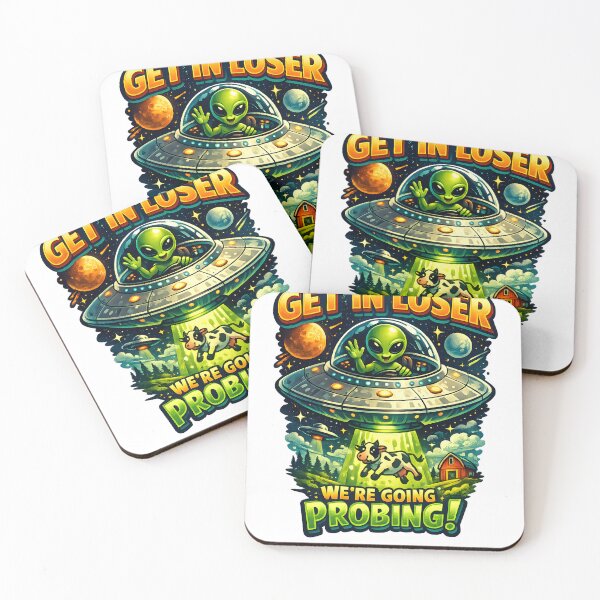 Item preview, Get In Loser We’re Going Probing! Funny Alien UFO Retro Vintage T-Shirt designed and sold by jahiggin.
