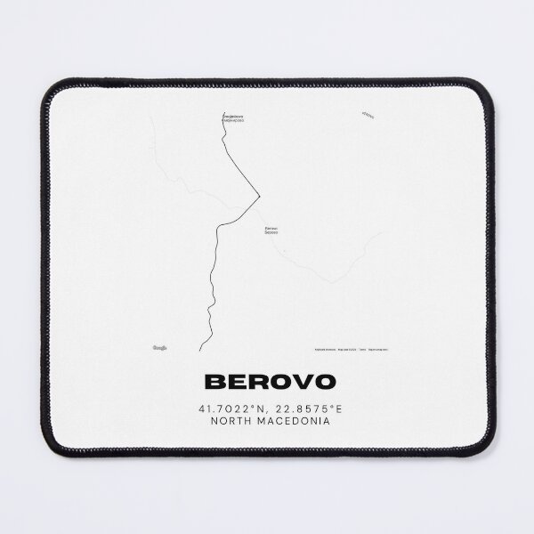 Item preview, Berovo North Macedonia Minimalist City Map Print designed and sold by RM-Journey.