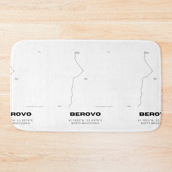 Item preview, Berovo North Macedonia Minimalist City Map Print designed and sold by RM-Journey.