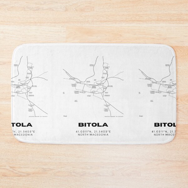 Item preview, Bitola North Macedonia Minimal Street Map Poster designed and sold by RM-Journey.