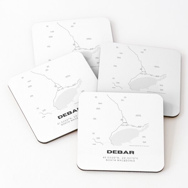 Item preview, Debar North Macedonia Modern Minimal City Map designed and sold by RM-Journey.