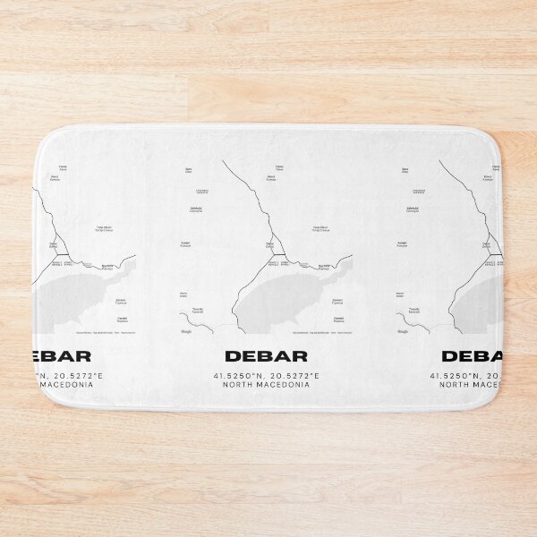 Item preview, Debar North Macedonia Modern Minimal City Map designed and sold by RM-Journey.