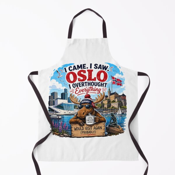 Item preview, I Came. I Saw. Oslo Overthought Everything T-Shirt | Funny Norway Travel Moose Graphic Tee designed and sold by Sushikidsntod.