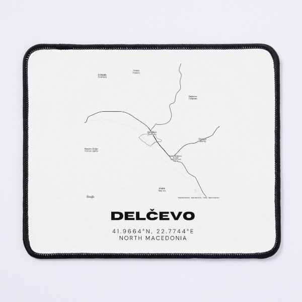 Item preview, Delčevo North Macedonia Minimalist Street Map Art designed and sold by RM-Journey.