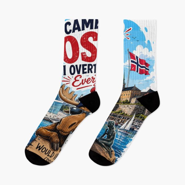 Item preview, I Came. I Saw. Oslo Overthought Everything T-Shirt | Funny Norway Travel Moose Graphic Tee designed and sold by Sushikidsntoddlers.