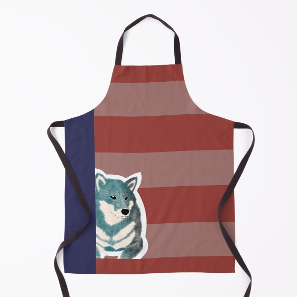 Item preview, 80's vibes colors (red, blue) with blue Shiba Inu designed and sold by ShibaCruise-On.
