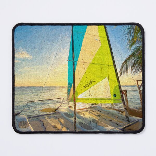 Item preview, Catamaran On A Caribbean  Beach Art designed and sold by Londonimages.