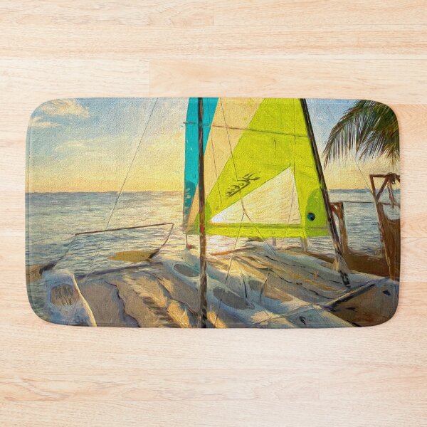 Item preview, Catamaran On A Caribbean  Beach Art designed and sold by Londonimages.