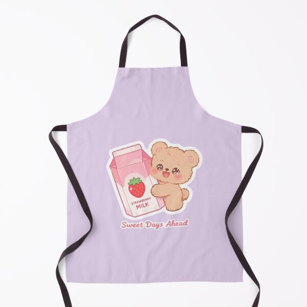 Item preview, Sweet Days Ahead Cute Chibi Bear with Strawberry Milk designed and sold by carestazafeli.
