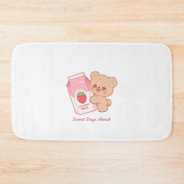 Item preview, Sweet Days Ahead Cute Chibi Bear with Strawberry Milk designed and sold by carestazafeli.