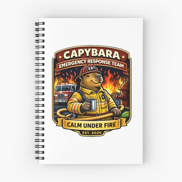 Item preview, Capybara Emergency Response Team Calm Under Fire designed and sold by octozap.