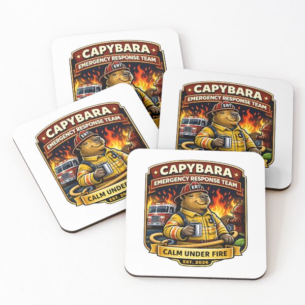 Item preview, Capybara Emergency Response Team Calm Under Fire designed and sold by octozap.