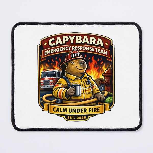 Item preview, Capybara Emergency Response Team Calm Under Fire designed and sold by octozap.