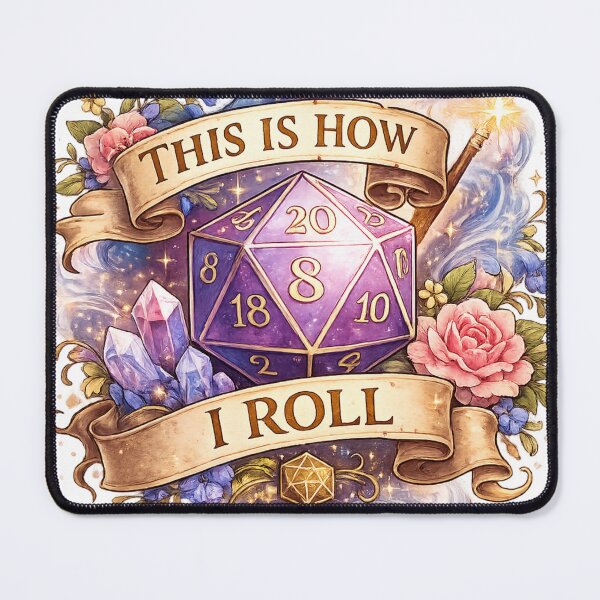 Item preview, This Is How I Roll D20 Dice Design | Cute Fantasy RPG Gamer Art designed and sold by Shirls Boutique.