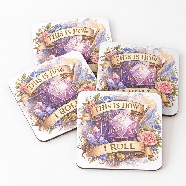 Item preview, This Is How I Roll D20 Dice Design | Cute Fantasy RPG Gamer Art designed and sold by Shirls Boutique.