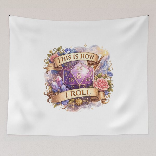 Item preview, This Is How I Roll D20 Dice Design | Cute Fantasy RPG Gamer Art designed and sold by Shirls Boutique.