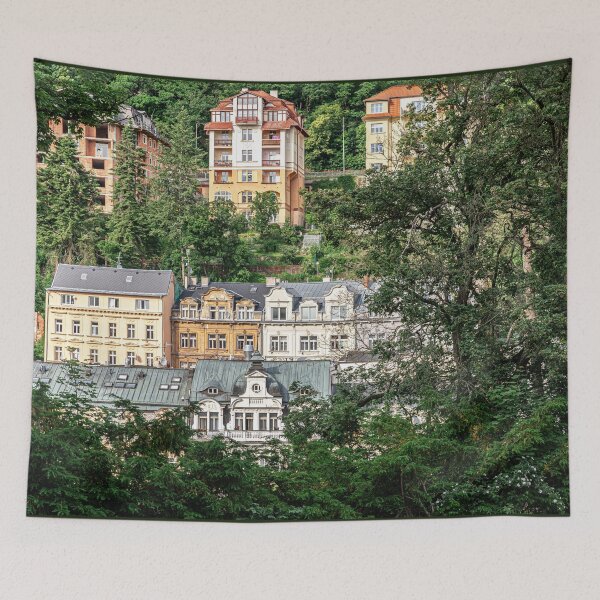 Item preview, Picturesque Karlovy Vary Czechia Through Trees designed and sold by MariaAbaza.