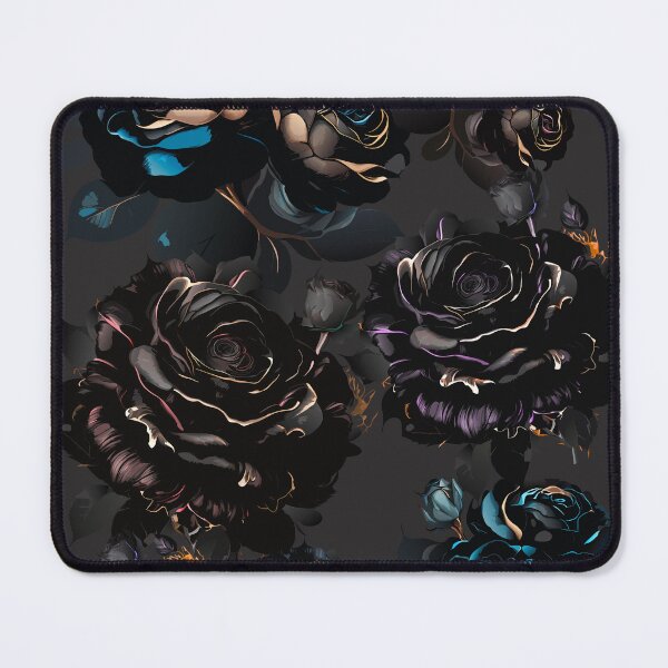 Item preview, Beauty in the shadows // electric gothic black floral pattern designed and sold by Creativ_Design.