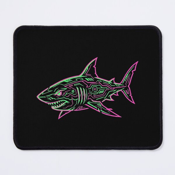 Item preview, Cyberpunk Pop Art Neon Tech Shark designed and sold by SplashTastic.