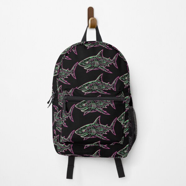 Item preview, Cyberpunk Pop Art Neon Tech Shark designed and sold by SplashTastic.