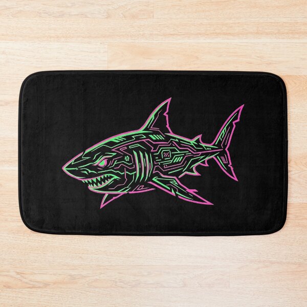 Item preview, Cyberpunk Pop Art Neon Tech Shark designed and sold by SplashTastic.