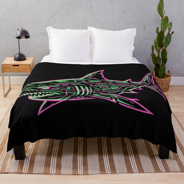Item preview, Cyberpunk Pop Art Neon Tech Shark designed and sold by SplashTastic.