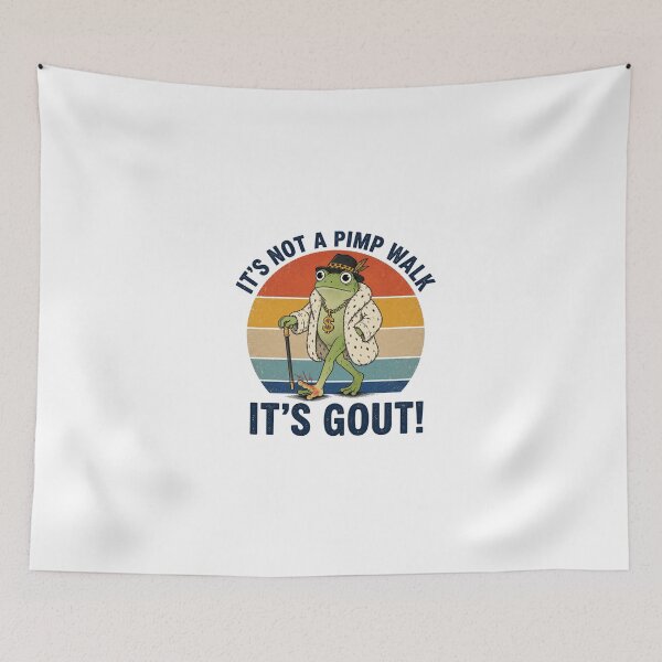 Item preview, It's Not A Pimp Walk It's Gout Funny Frog designed and sold by OndaLifeCo.