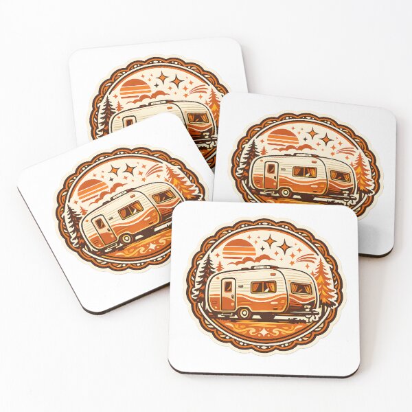 Item preview, Retro Vintage Caravan Camper Trailer  Adventure Sticker Camping Lover Gift designed and sold by VaultVibes.