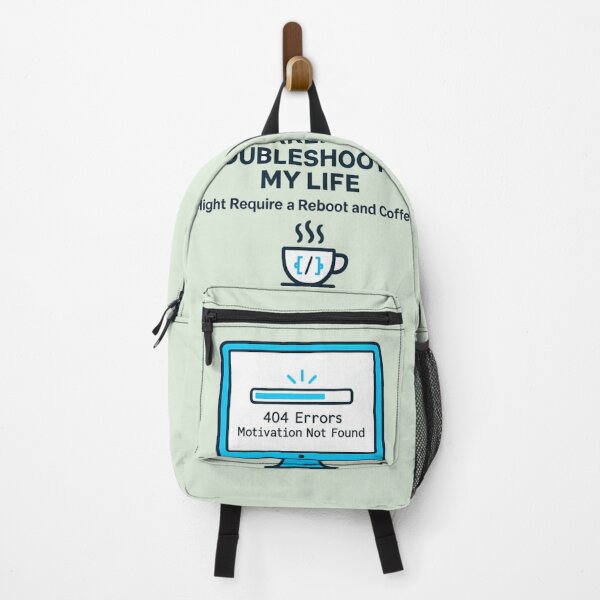 Item preview, 404 Error Motivation Not Found – Currently Troubleshooting My Life Funny Programmer Design designed and sold by arifali786.
