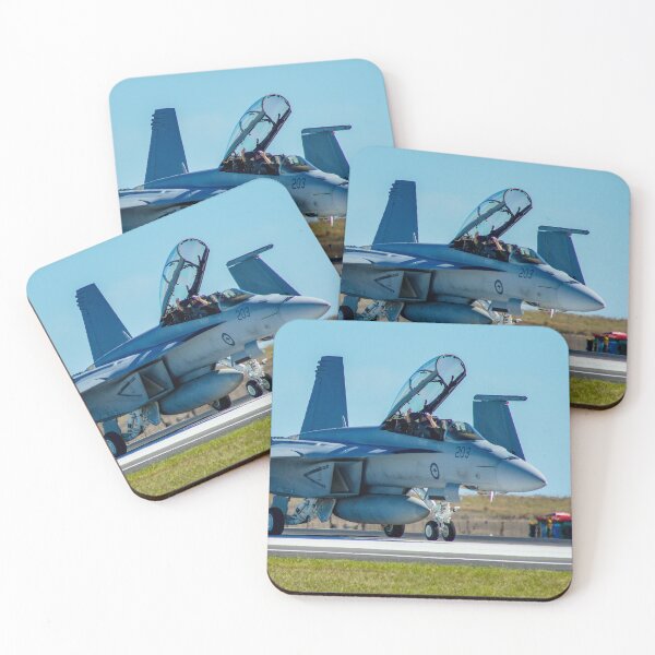 Item preview, F/A-18 Hornet Taxiing on Runway | Authentic Military Aviation Tarmac Fine Art Print designed and sold by Ross.A.Campbell.