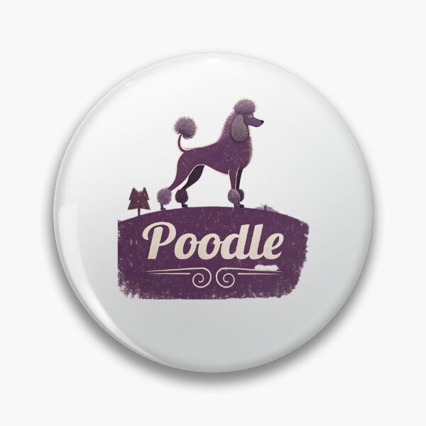Item preview, Retro Sunset Poodle Vintage Standard Poodle Gift designed and sold by MintedArts.
