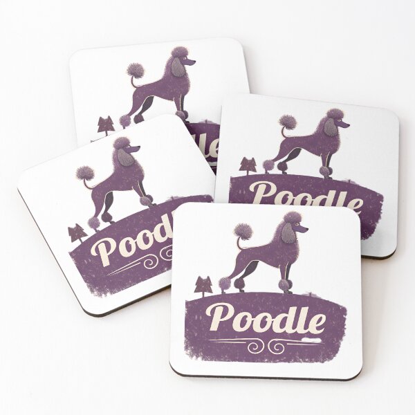 Item preview, Retro Sunset Poodle Vintage Standard Poodle Gift designed and sold by MintedArts.